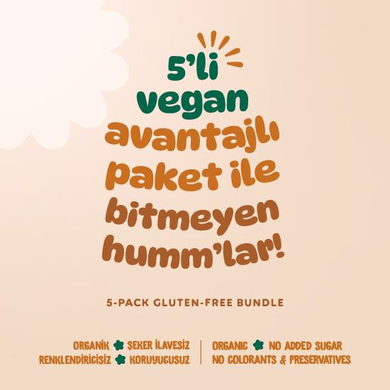 Organik Vegan En Yeniler Atıştırmalık Paketi - 5 adet (5 çeşit)
