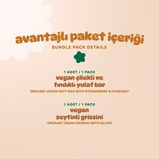 Organik Vegan Grissini & Yulaf Bar Atıştırmalık Paketi - 2 adet (2 çeşit)