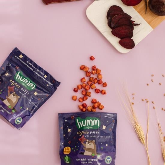 Organic Vegan Beetroot & Whole Grain Puffs Snack Pack – 6 Packs