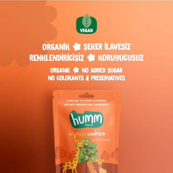 Organik Vegan Portakallı Kurabiye Atıştırmalık Paketi - 6 adet