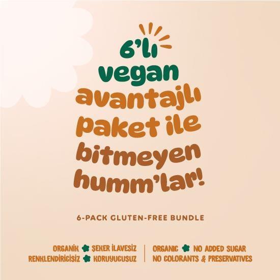 Organik Vegan Tatlı Kurabiye Atıştırmalık Paketi - 6 adet (3 çeşit)