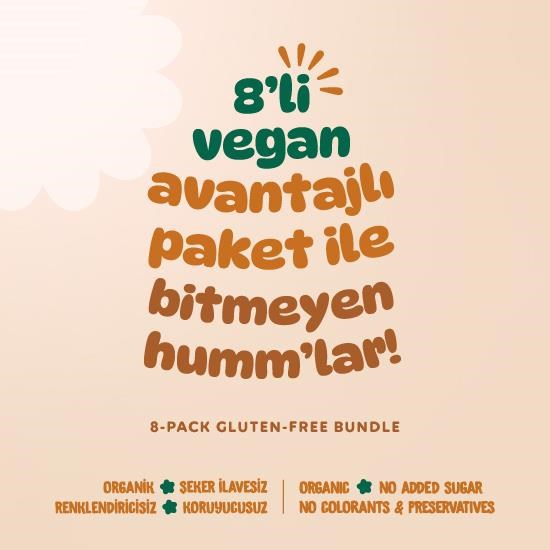 Organik Vegan Tatlı & Tuzlu Atıştırmalık Paketi - 8 adet (8 çeşit)
