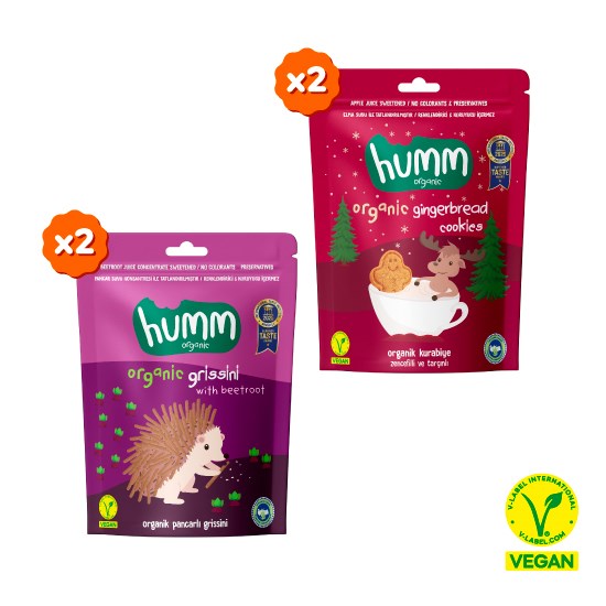 Organic Vegan Savory & Sweet Snack Pack - 4 Pieces (2 Varieties)