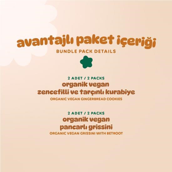 Organic Vegan Savory & Sweet Snack Pack - 4 Pieces (2 Varieties)