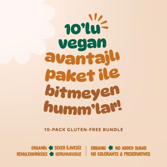 Organik Vegan Tatlı & Tuzlu Atıştırmalık Paketi - 10 adet (10 çeşit)