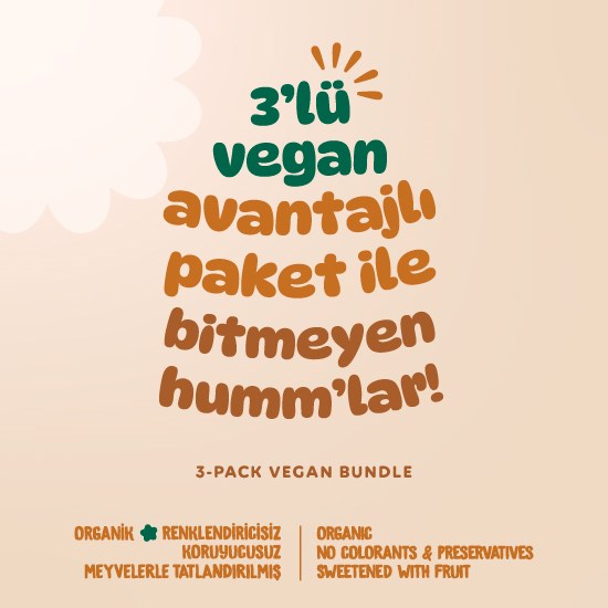 Organik Vegan Zencefilli Portakallı Çilekli Kurabiyeler Atıştırmalık Paketi - 3 Adet (3 Çeşit)