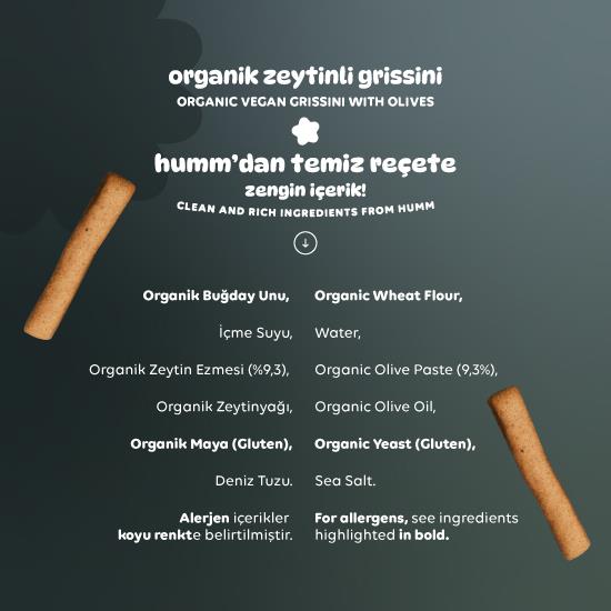 Organik Vegan Zeytinli Grissini Atıştırmalık Paketi - 6 adet