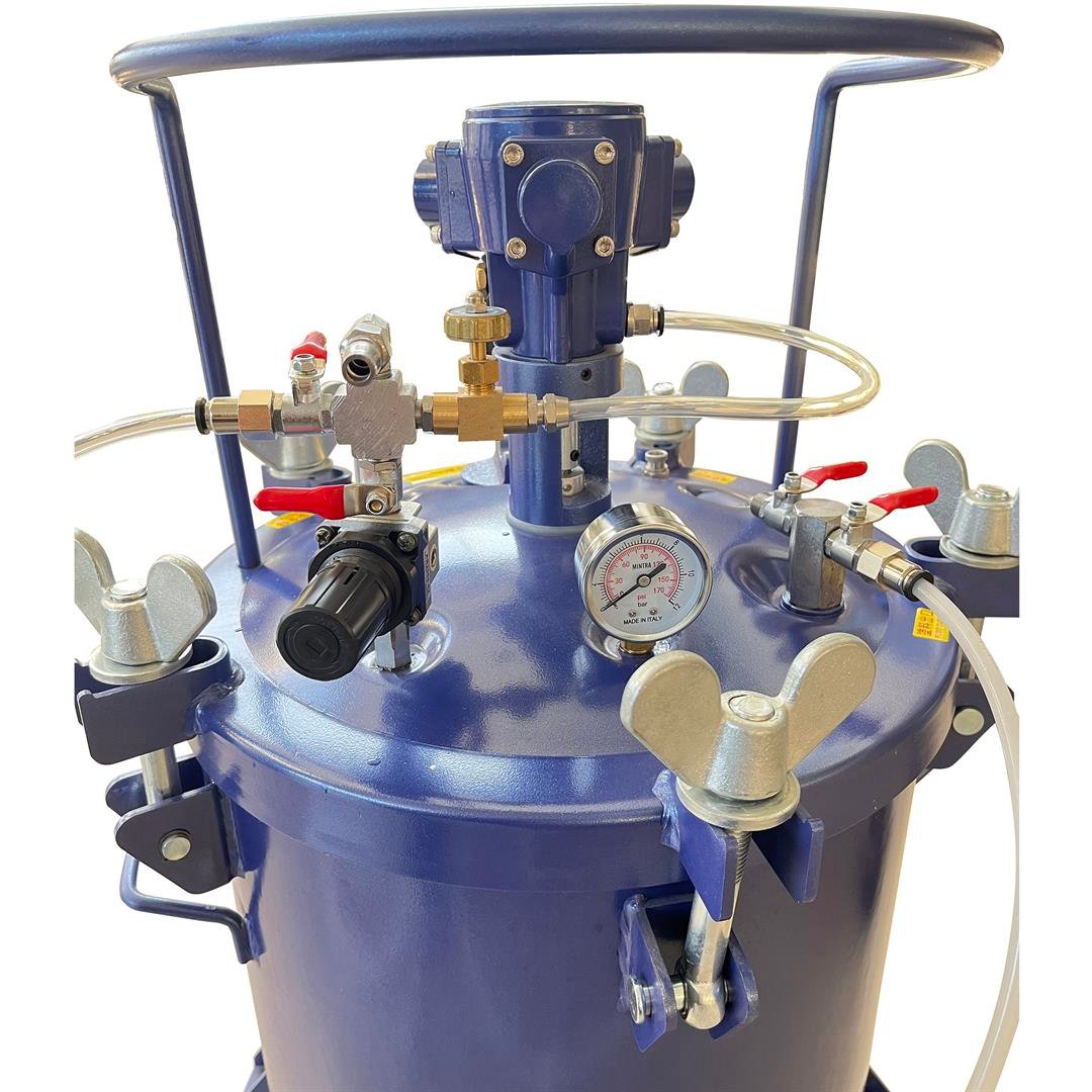 20 Lt Otomatik Karıştırıcılı Teflon Kaplı Basınçlı Boya Tankı