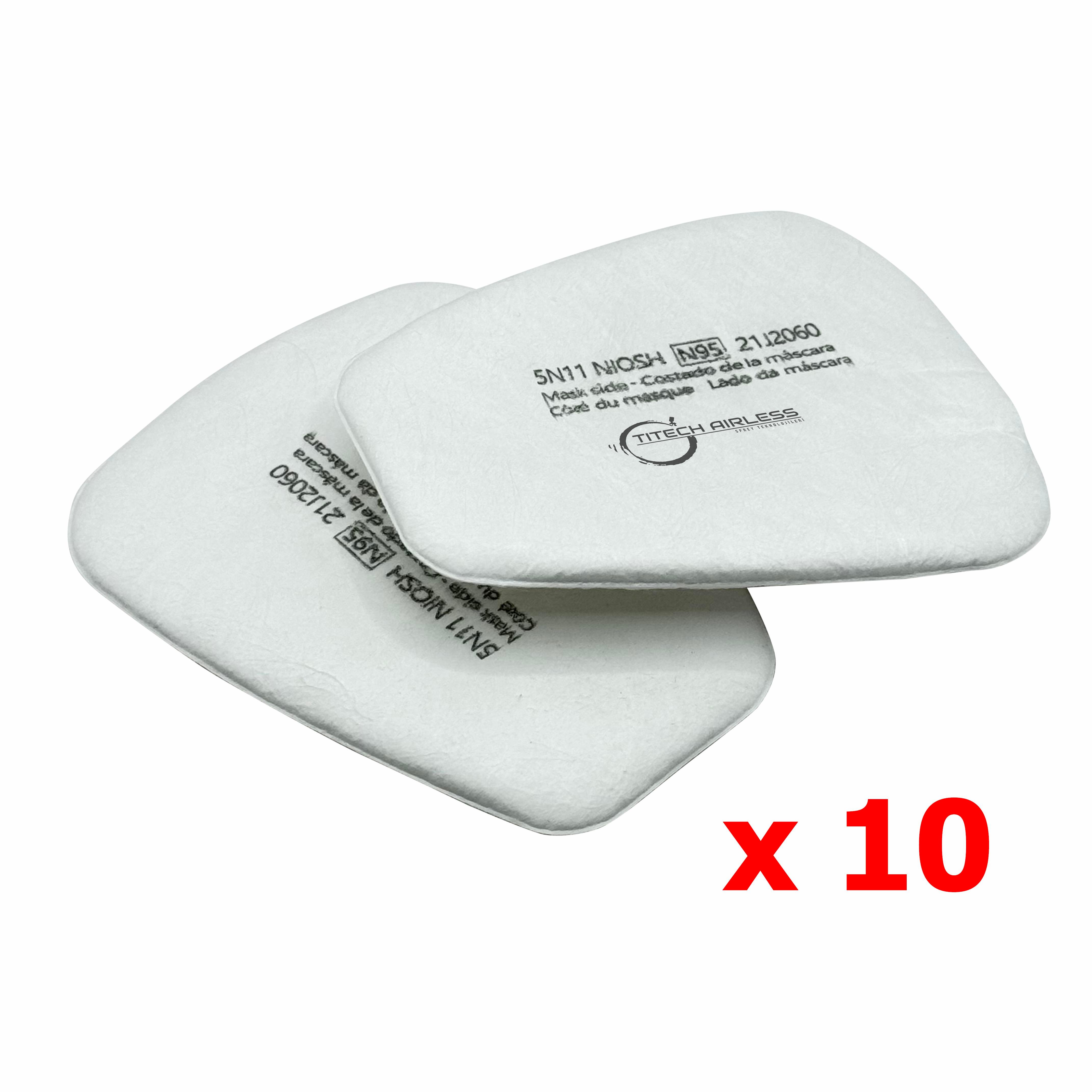 5N11 N95 Partikül Toz Ve Sis Filtresi P2 (10'lu Paket)
