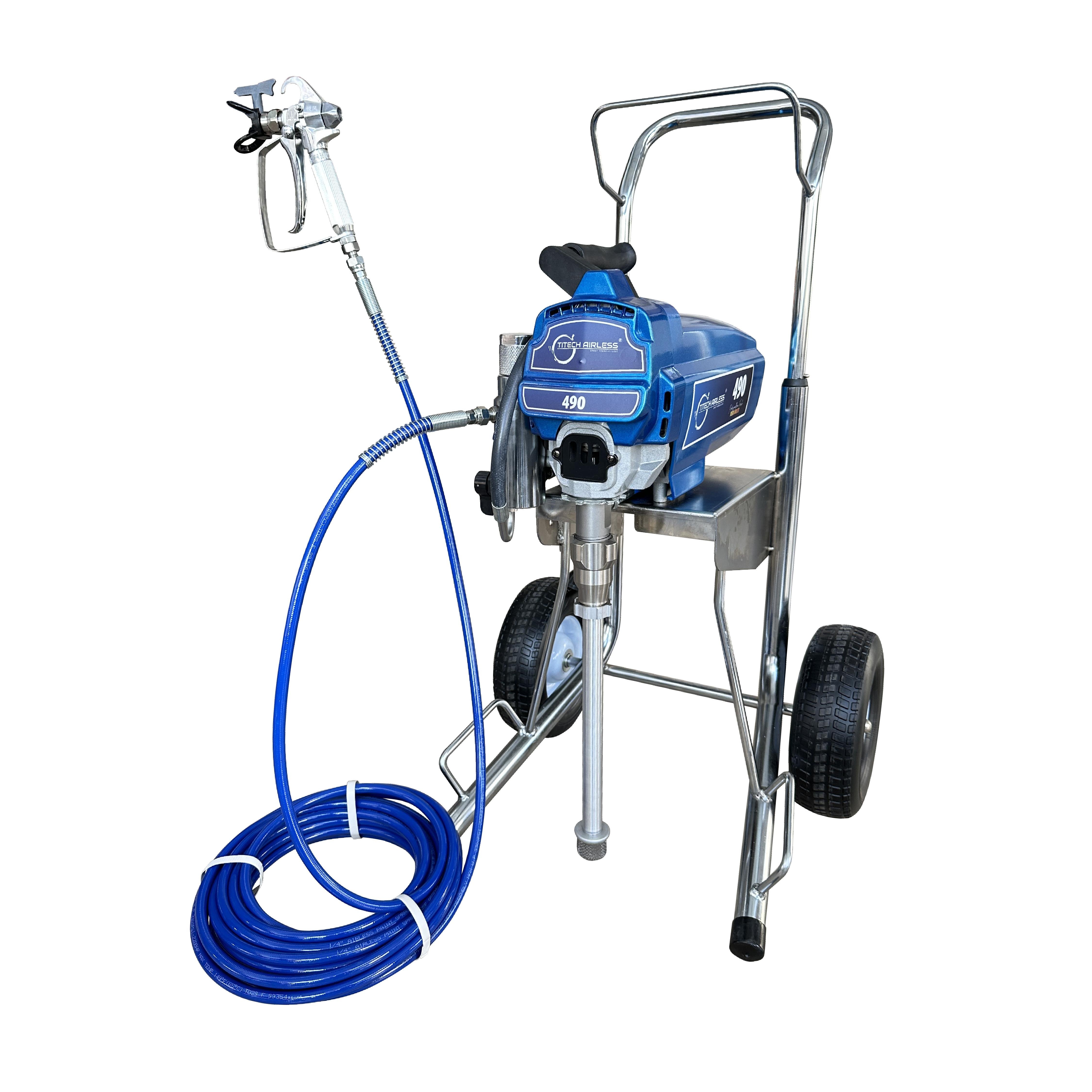 T-490 Elektrikli Airless Boya Makinası Tekerlekli (Kartsız)-Mavi