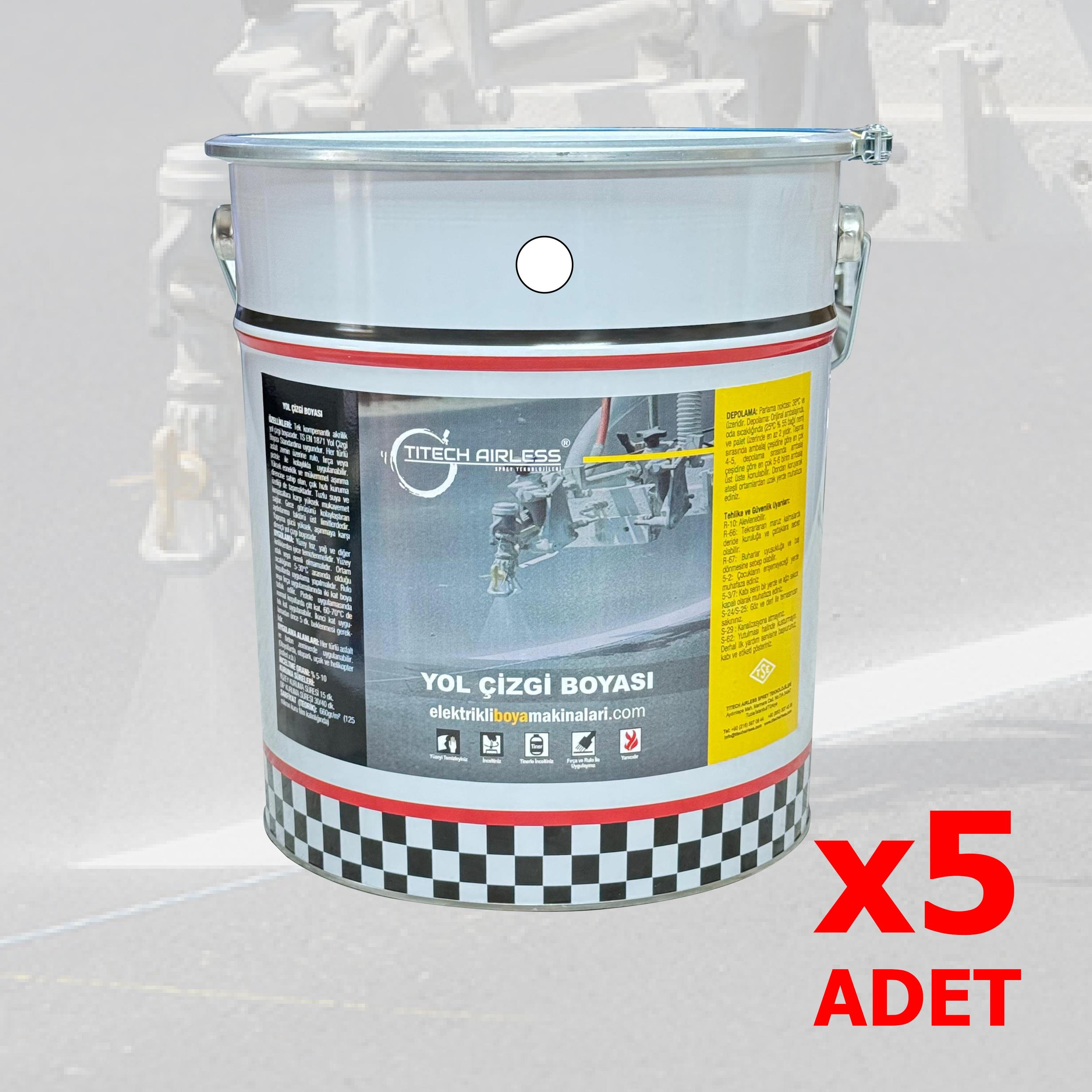 Yol Çizgi Boyası, Şerit Boyası 25 kg BEYAZ (5 ADET)