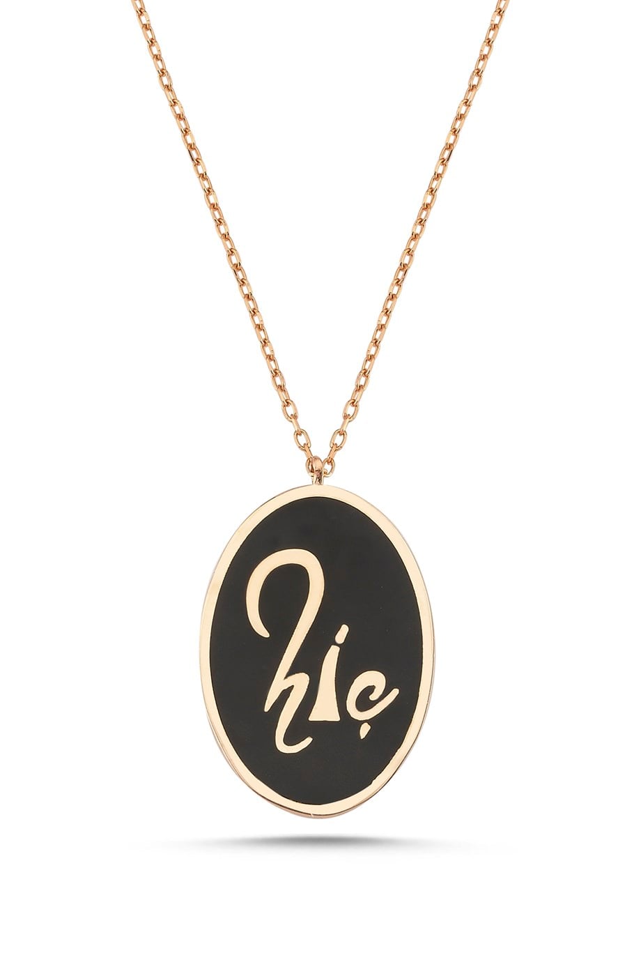 OVAL MİNELİ HİÇ KOLYE