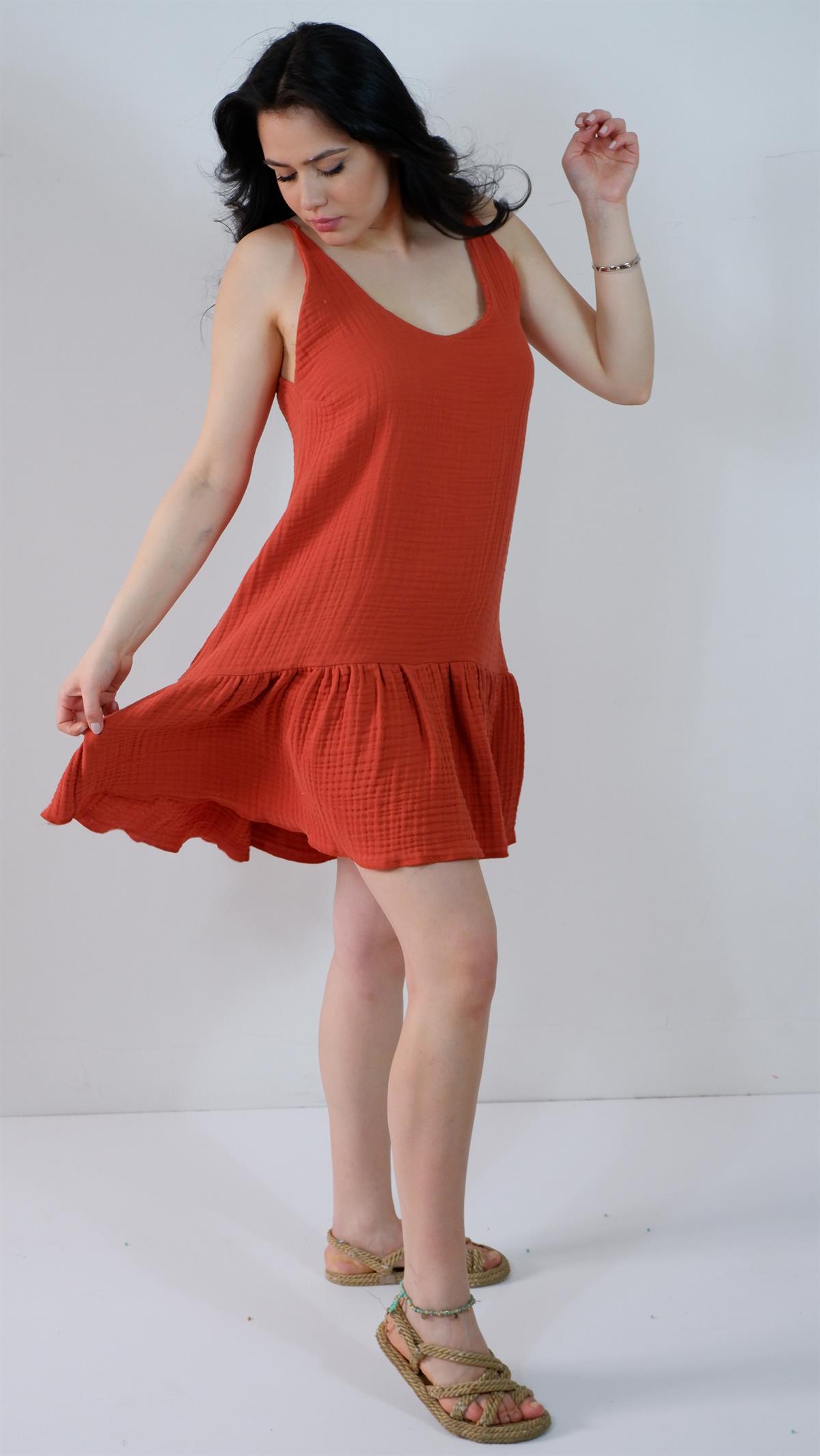 Spring-Summer Collection Müslin Askılı Elbise