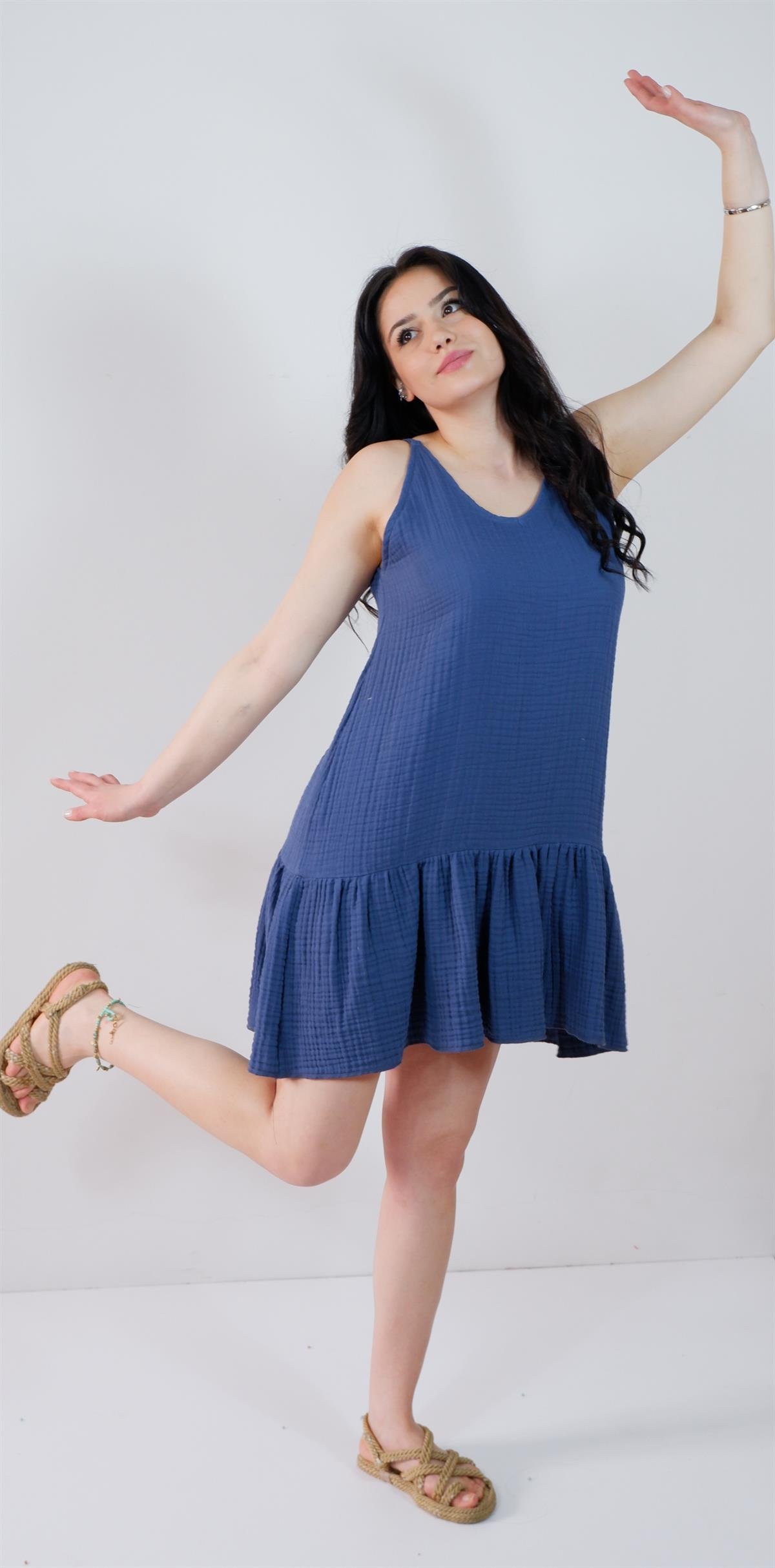 Spring-Summer Collection Müslin Askılı Elbise