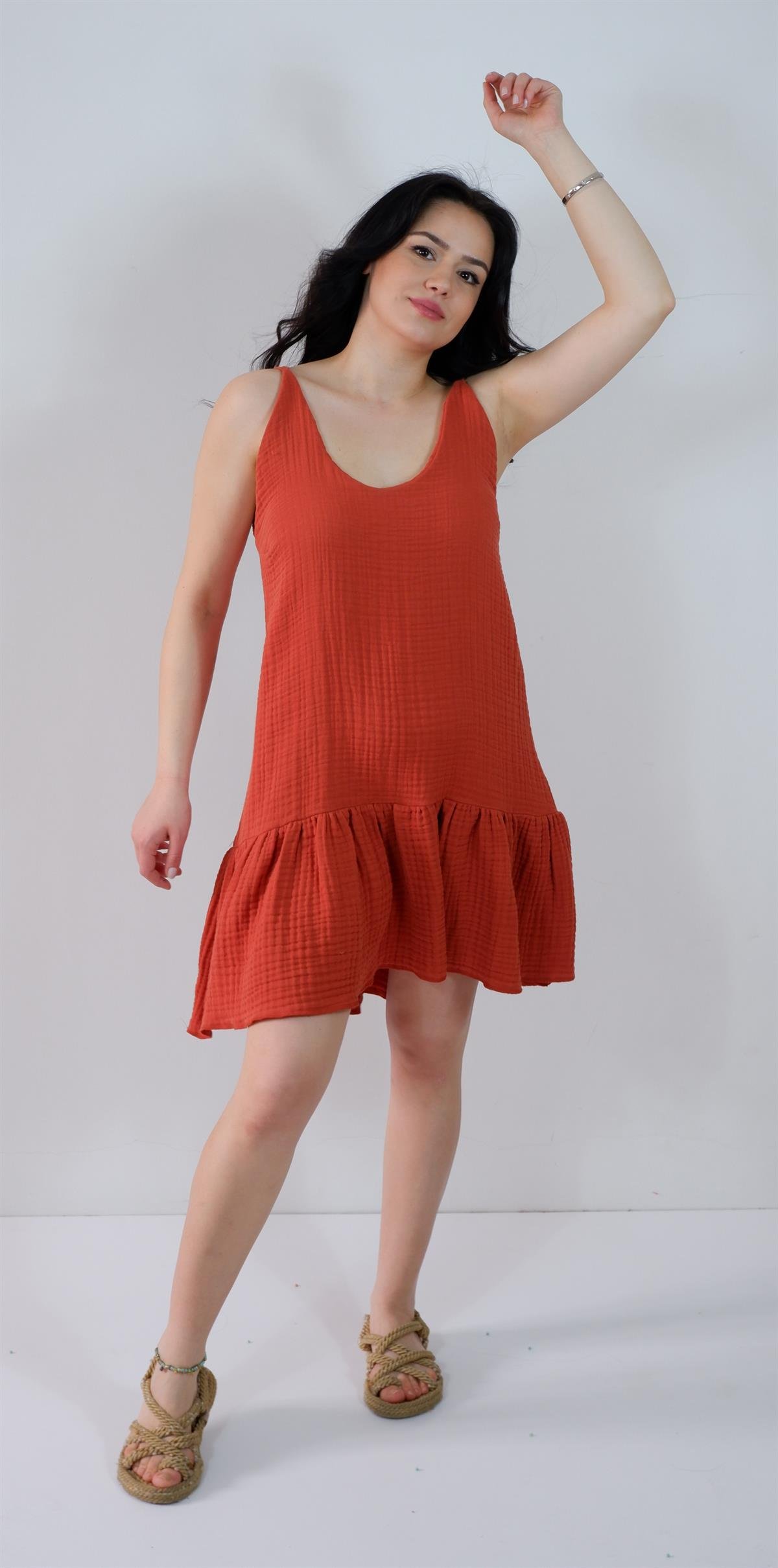Spring-Summer Collection Müslin Askılı Elbise