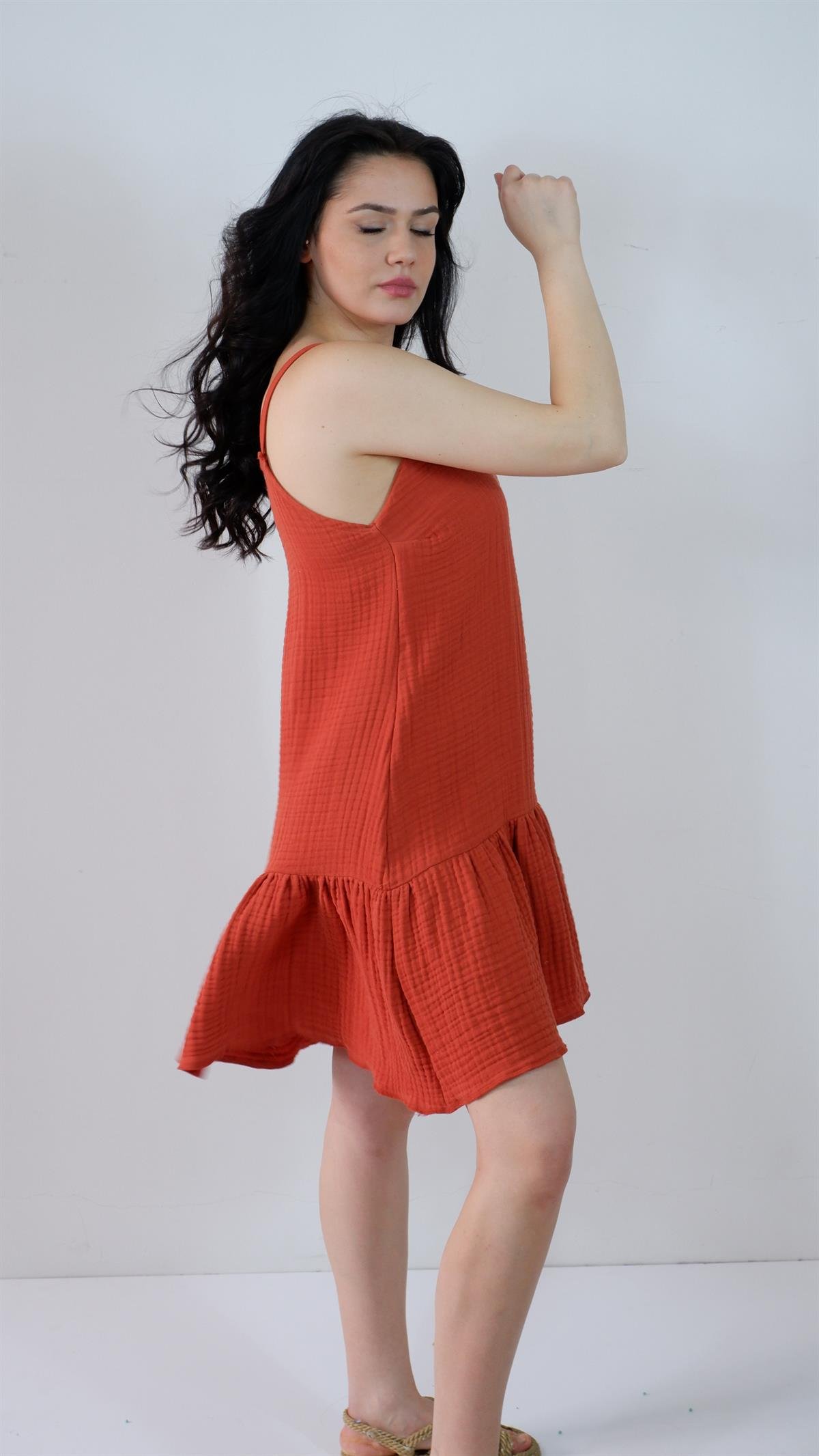 Spring-Summer Collection Müslin Askılı Elbise