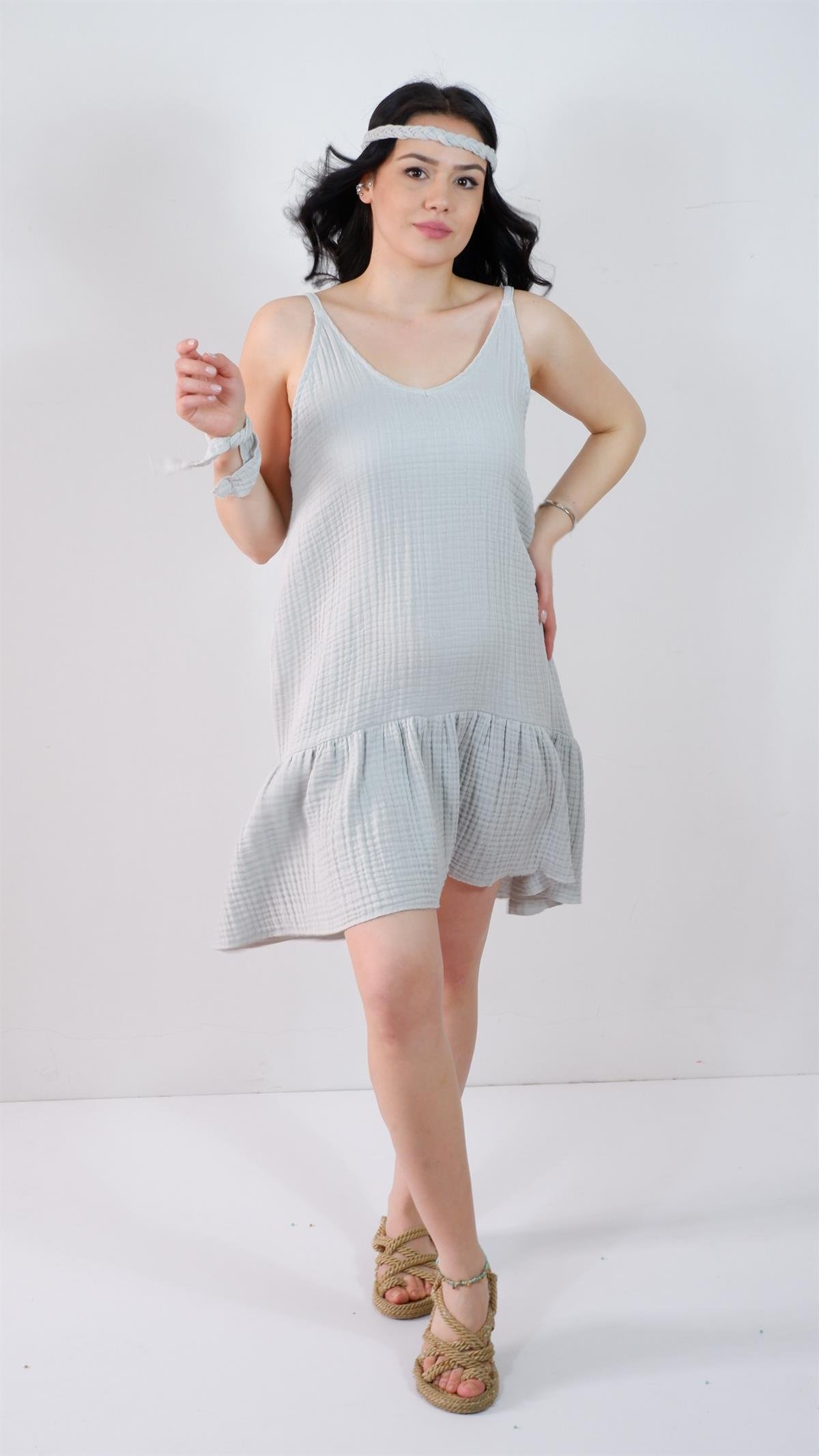 Spring-Summer Collection Müslin Askılı Elbise