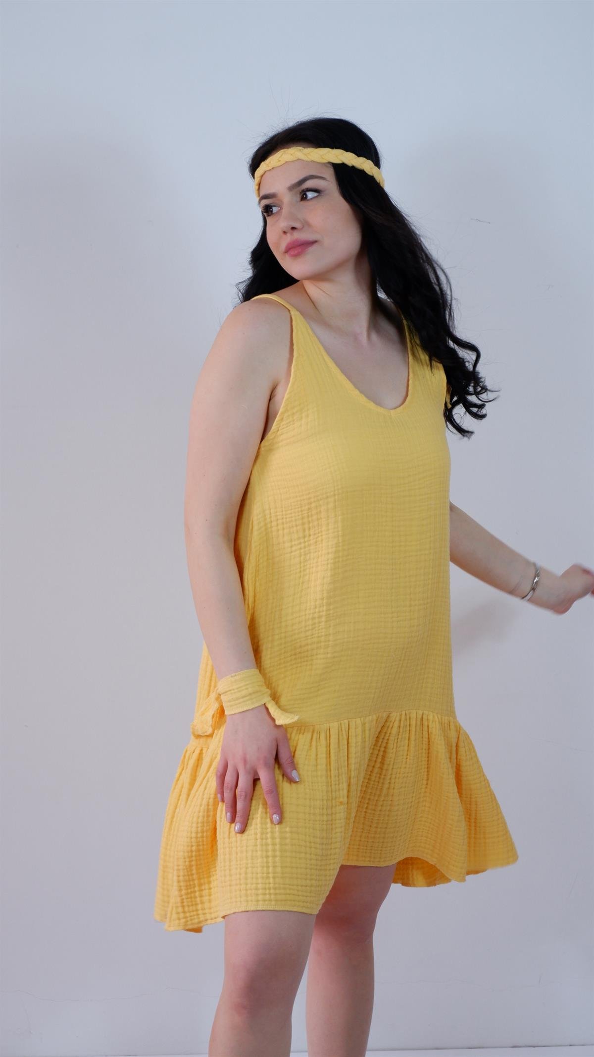 Spring-Summer Collection Müslin Askılı Elbise