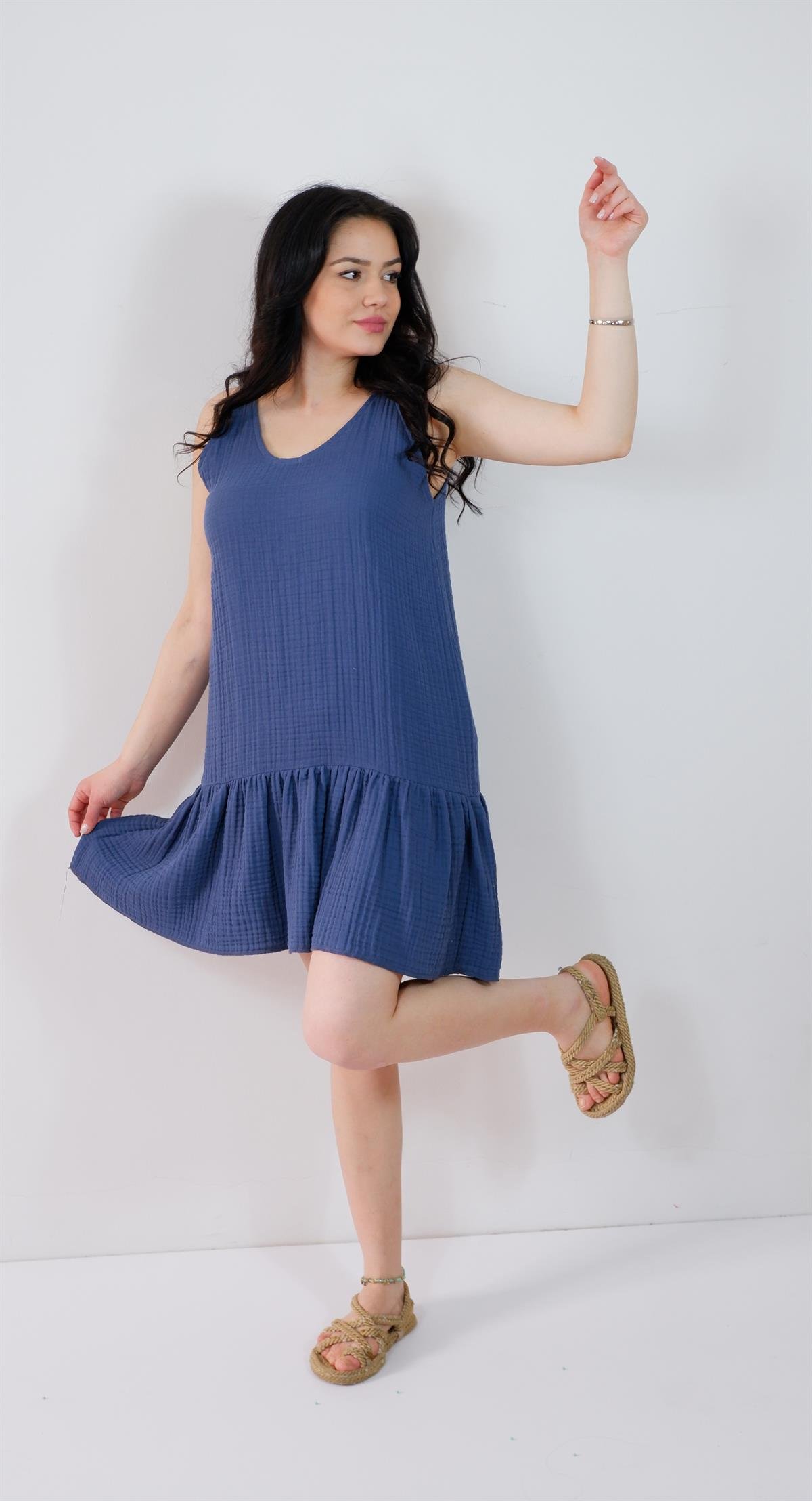 Spring-Summer Collection Müslin Askılı Elbise