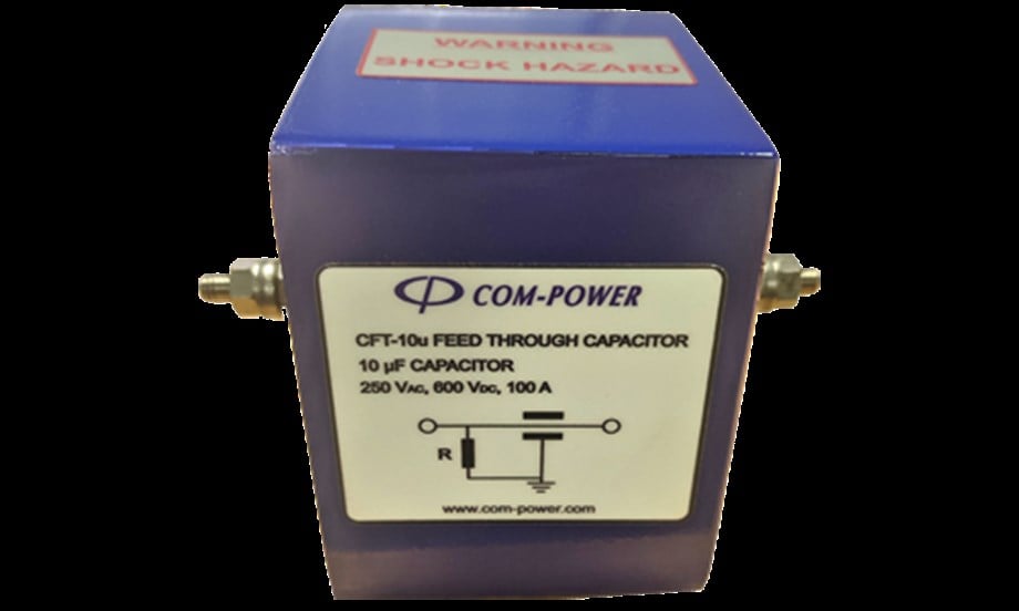 Com-Power MIL-STD ve DO-160 için 10 uF Geçiş Kondansatörü CFT-10 Faz