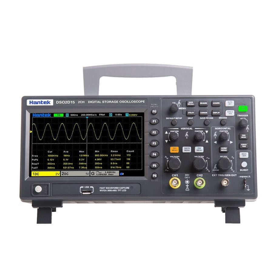 Hantek DSO2D15 2 Kanal Dijital Osiloskop 150MHz 1GS/s