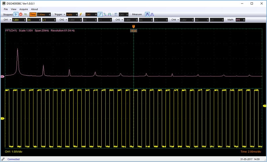 Hantek DSO4104C 4 Kanal Dijital Osiloskop 100MHz 1GS/s