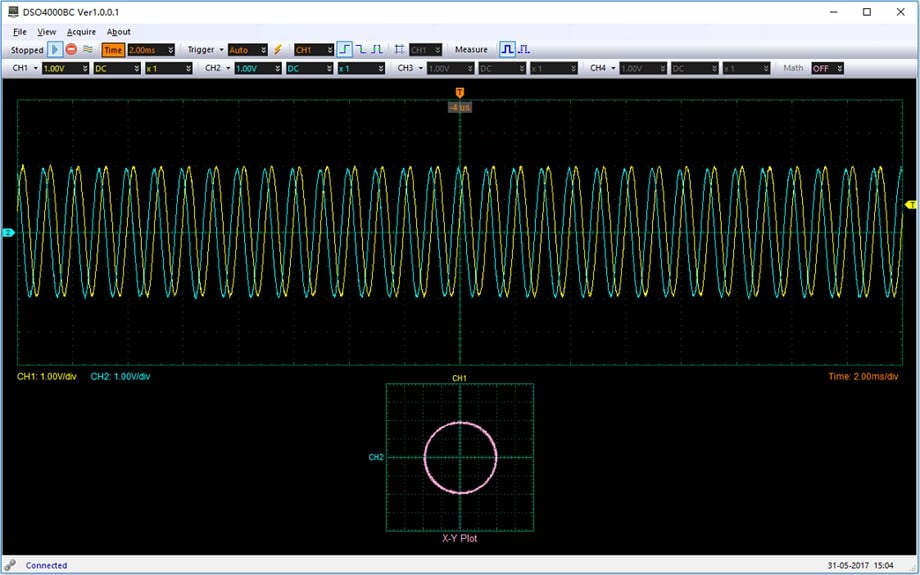 Hantek DSO4104C 4 Kanal Dijital Osiloskop 100MHz 1GS/s