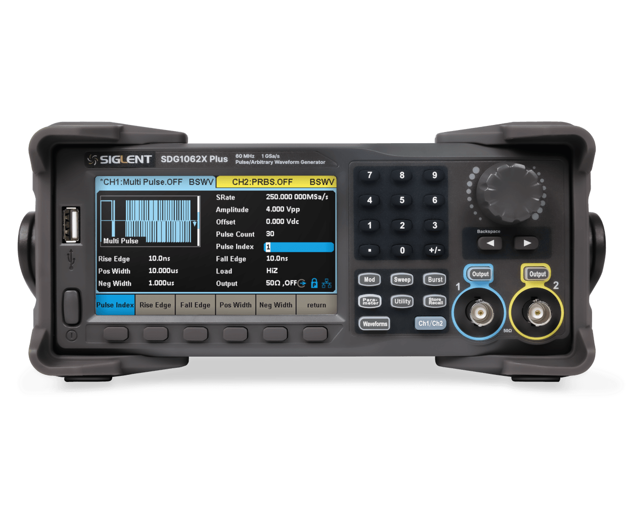 Siglent SDG1022X Plus 25 MHz Çift Kanal Fonksiyon / Keyfi Dalga Formu Jeneratörü 