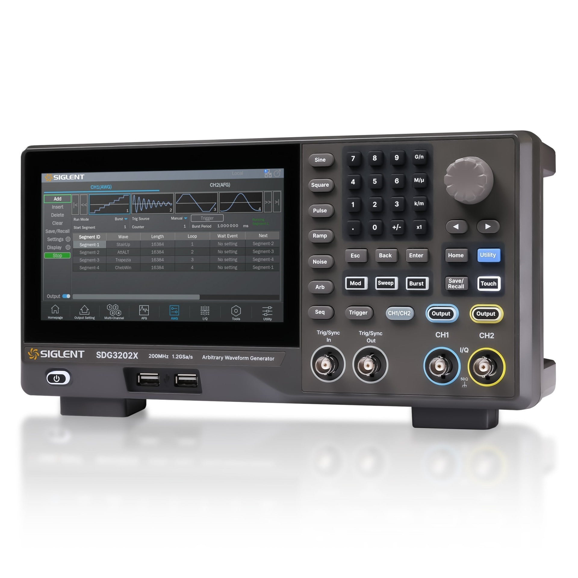 Siglent SDG3202X 200 MHz 2 Kanallı Fonksiyon / Keyfi Dalga Şekli Jeneratörü 