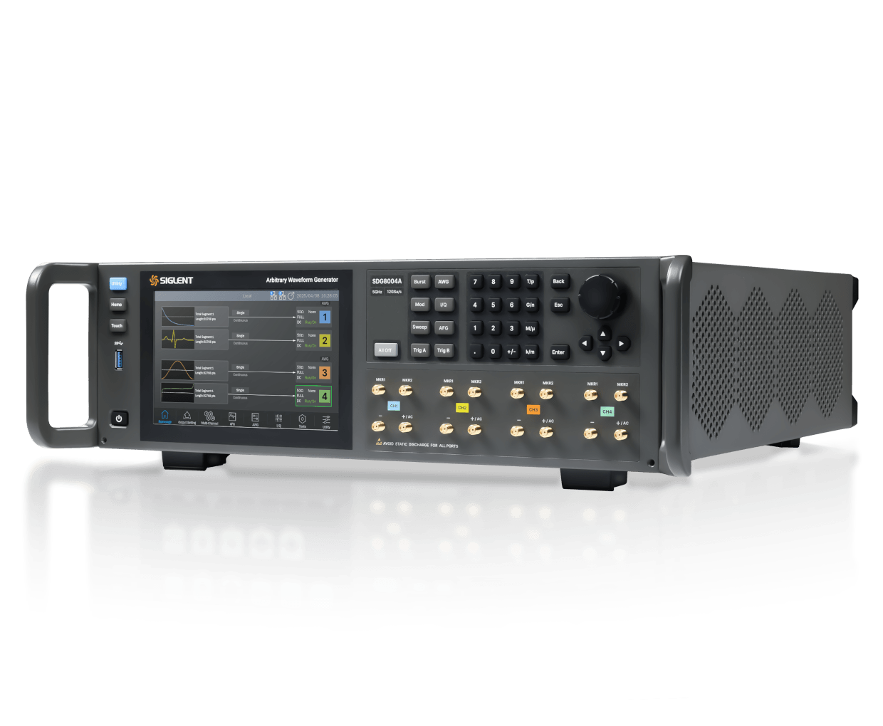 Siglent SDG8004A 5 GHz 4 Kanal Keyfi Dalga Formu / Vektör Sinyal Jeneratörü 