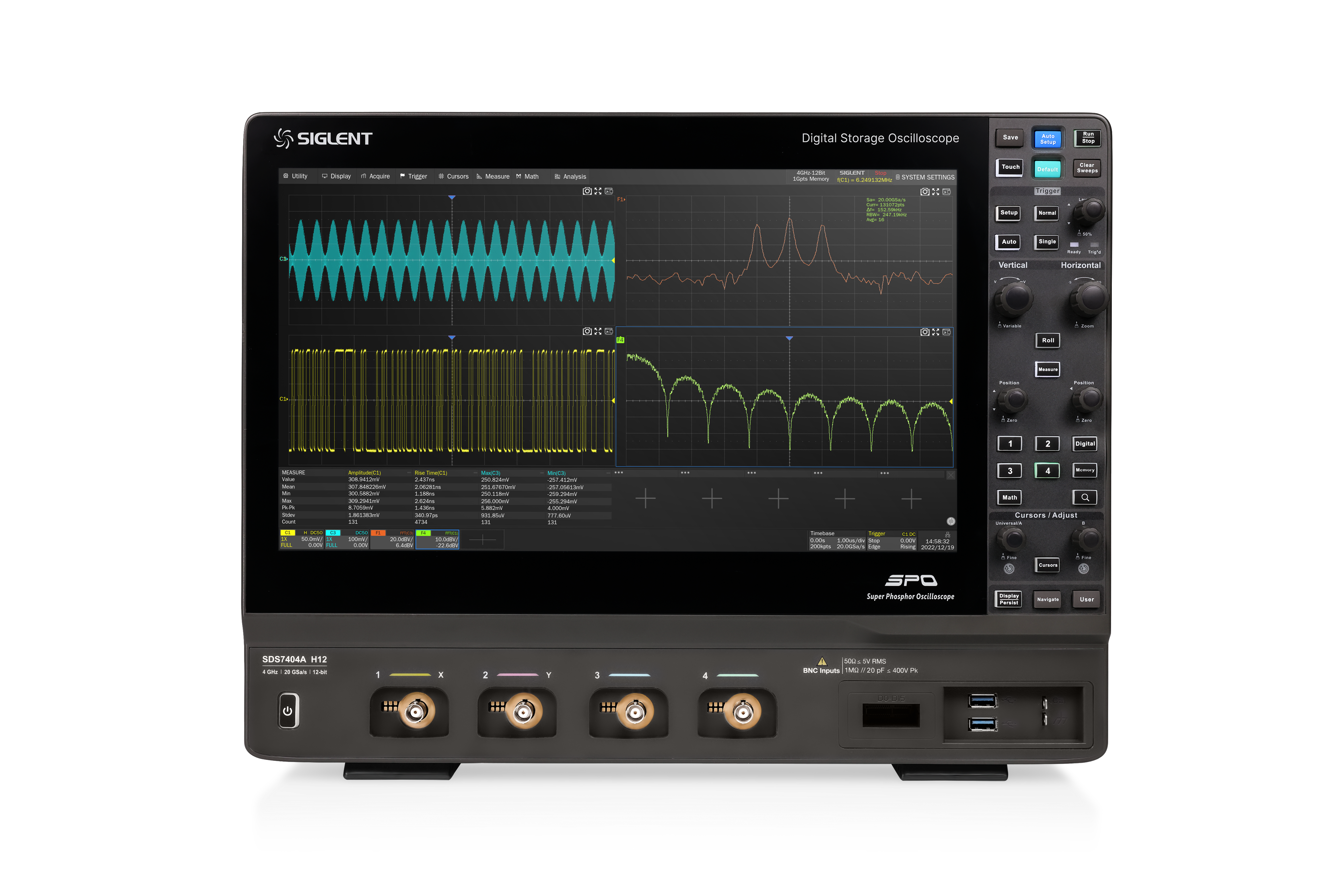 Siglent SDS7404A 4GHz 20Gs/s 500Mpts 4 Kanallı Osiloskop