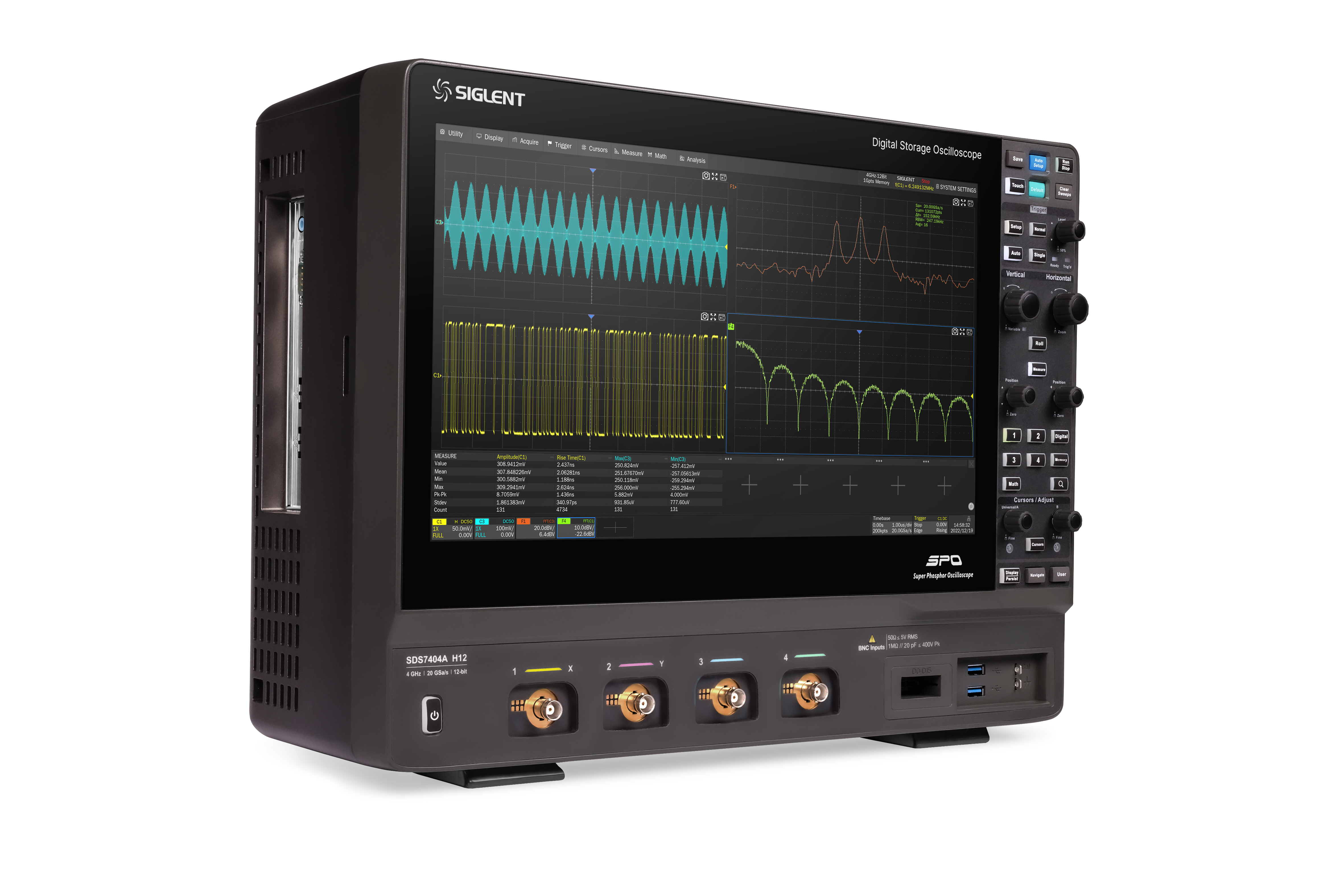 Siglent SDS7404A 4GHz 20Gs/s 500Mpts 4 Kanallı Osiloskop