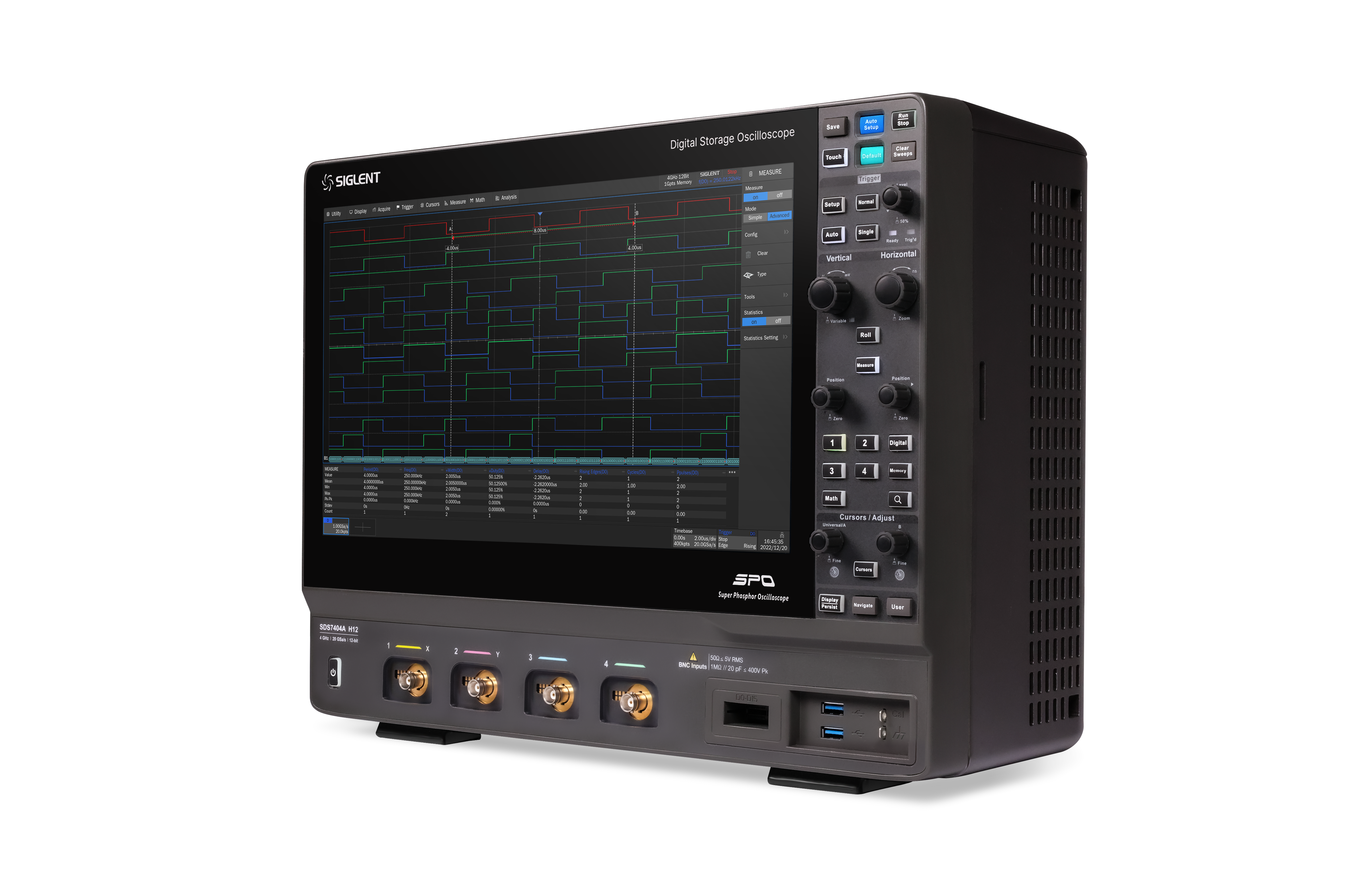 Siglent SDS7404A 4GHz 20Gs/s 500Mpts 4 Kanallı Osiloskop
