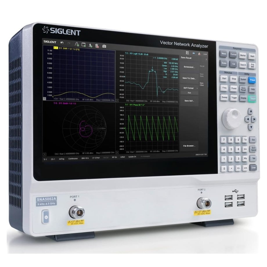 SIGLENT SNA5002A Vektör Ağ Analizörü 2 port, 4.5GHz