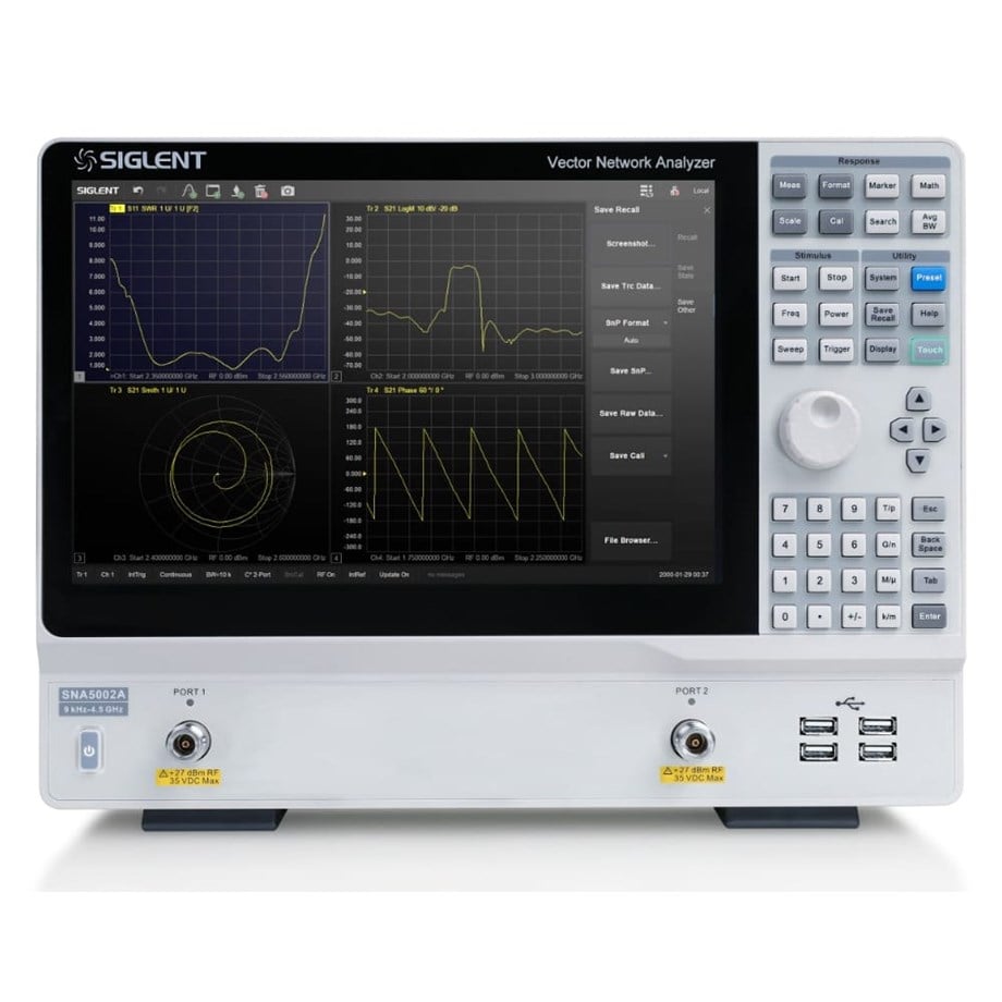 SIGLENT SNA5002A Vektör Ağ Analizörü 2 port, 4.5GHz