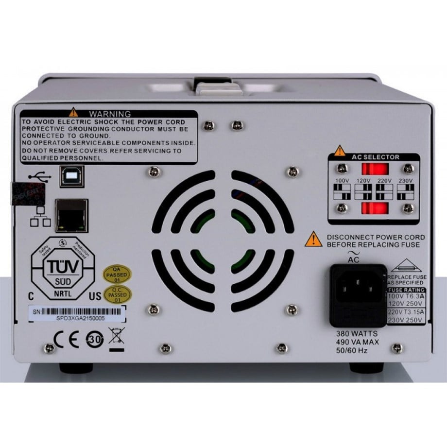 SIGLENT  SPD3303X DC programlanabilir güç kaynağı, çözünürlük 1mV/1mA