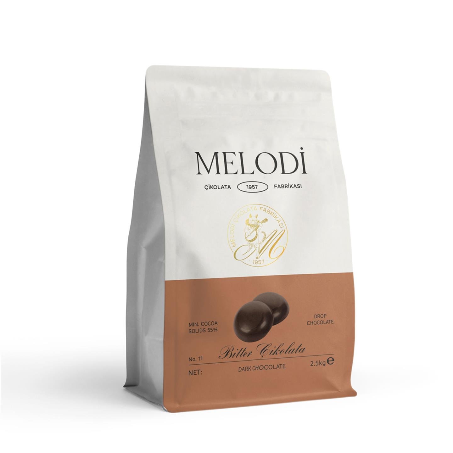 %55 Bitter Pul Çikolata 2,5kg