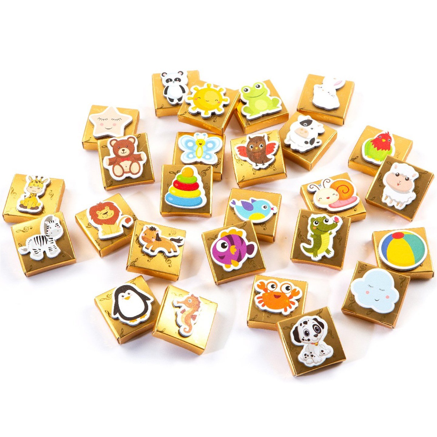 Dekorlu Oyuncak Altın Nota 500g Bebek Çikolatası