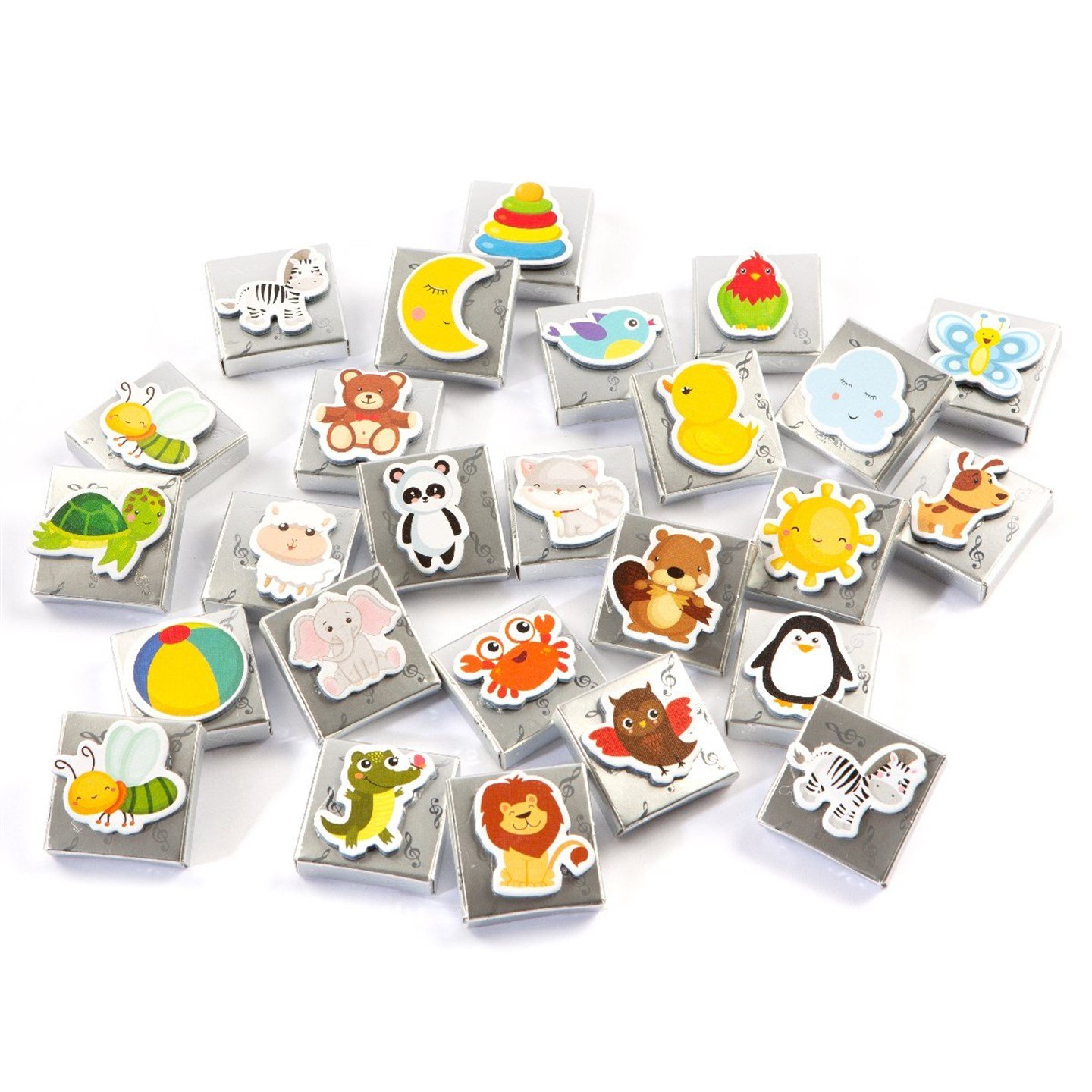 Dekorlu Oyuncak Gümüş Nota 500g - Bebek Çikolatası