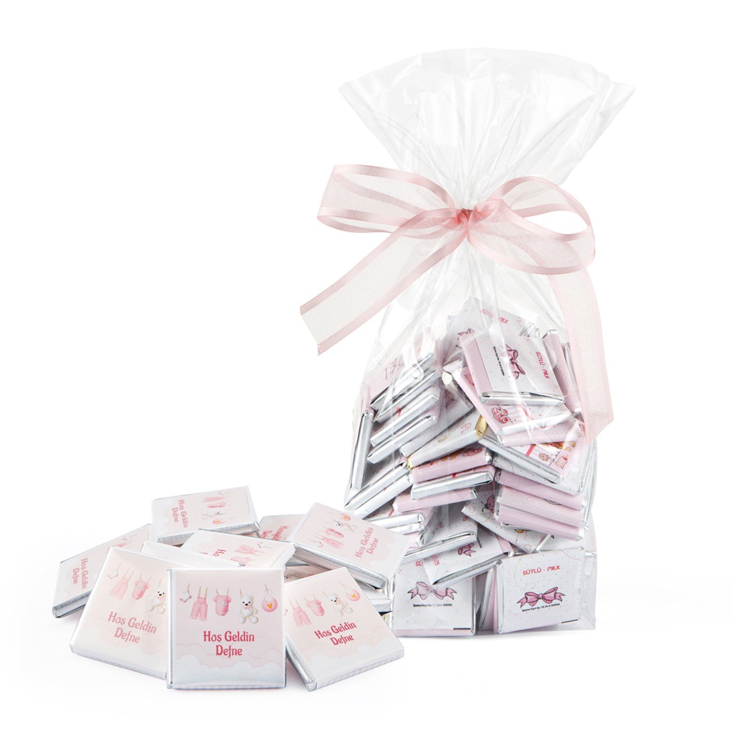 İsimli Kız Bebek Çikolatası Dökme