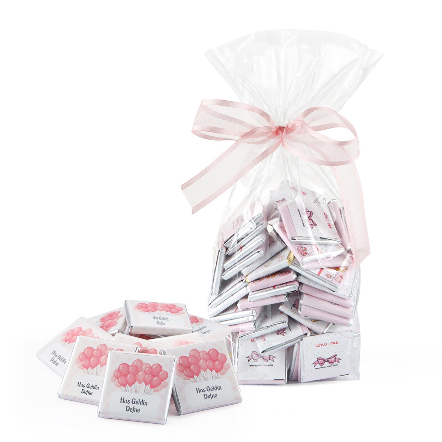 İsimli Kız Bebek Çikolatası Dökme