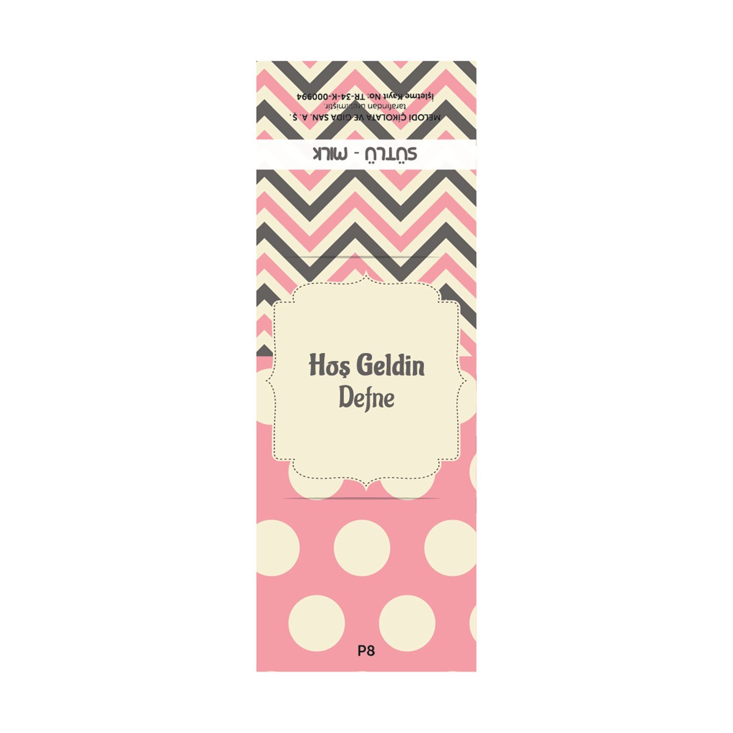 İsimli Kız Bebek Çikolatası Dökme