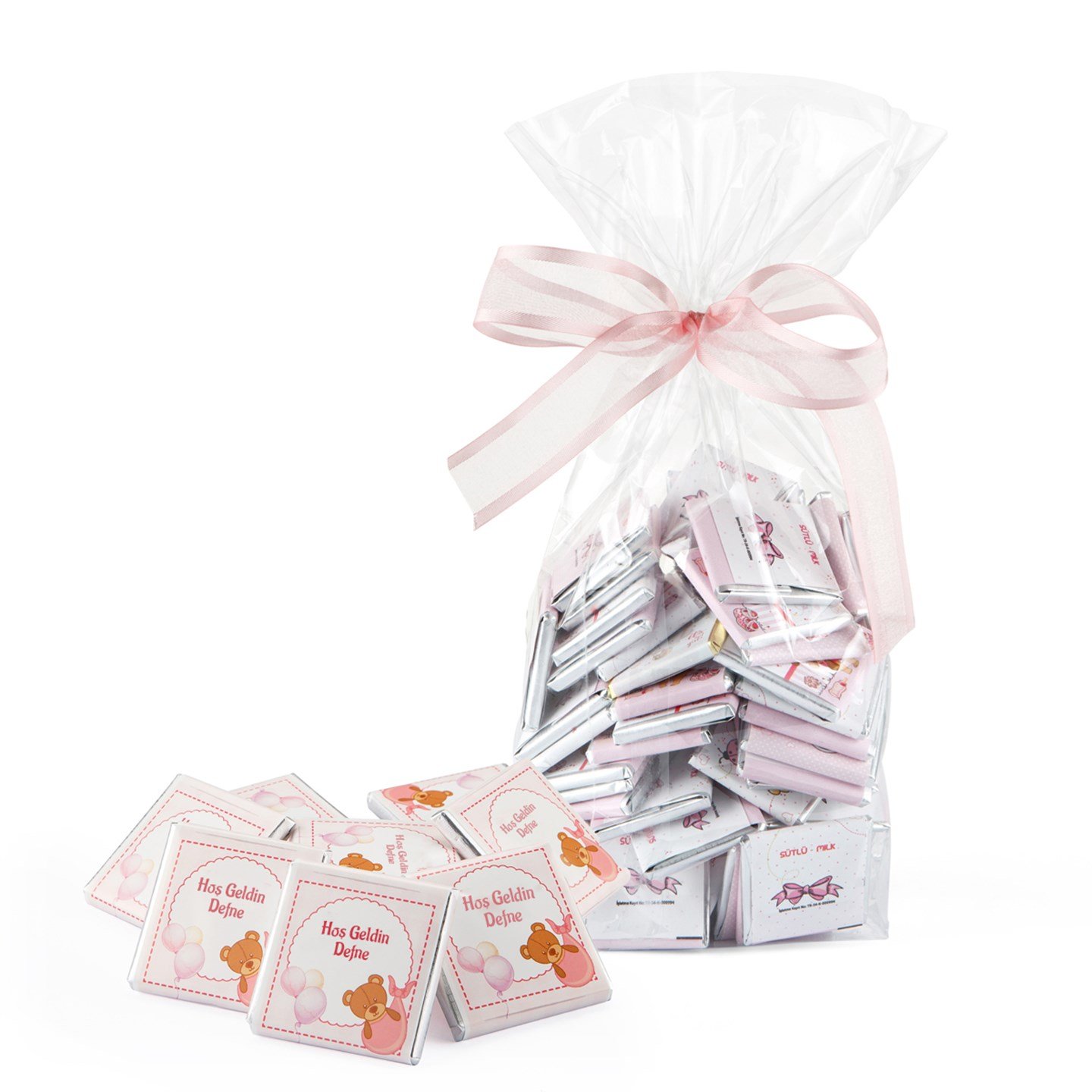 İsimli Kız Bebek Çikolatası Dökme