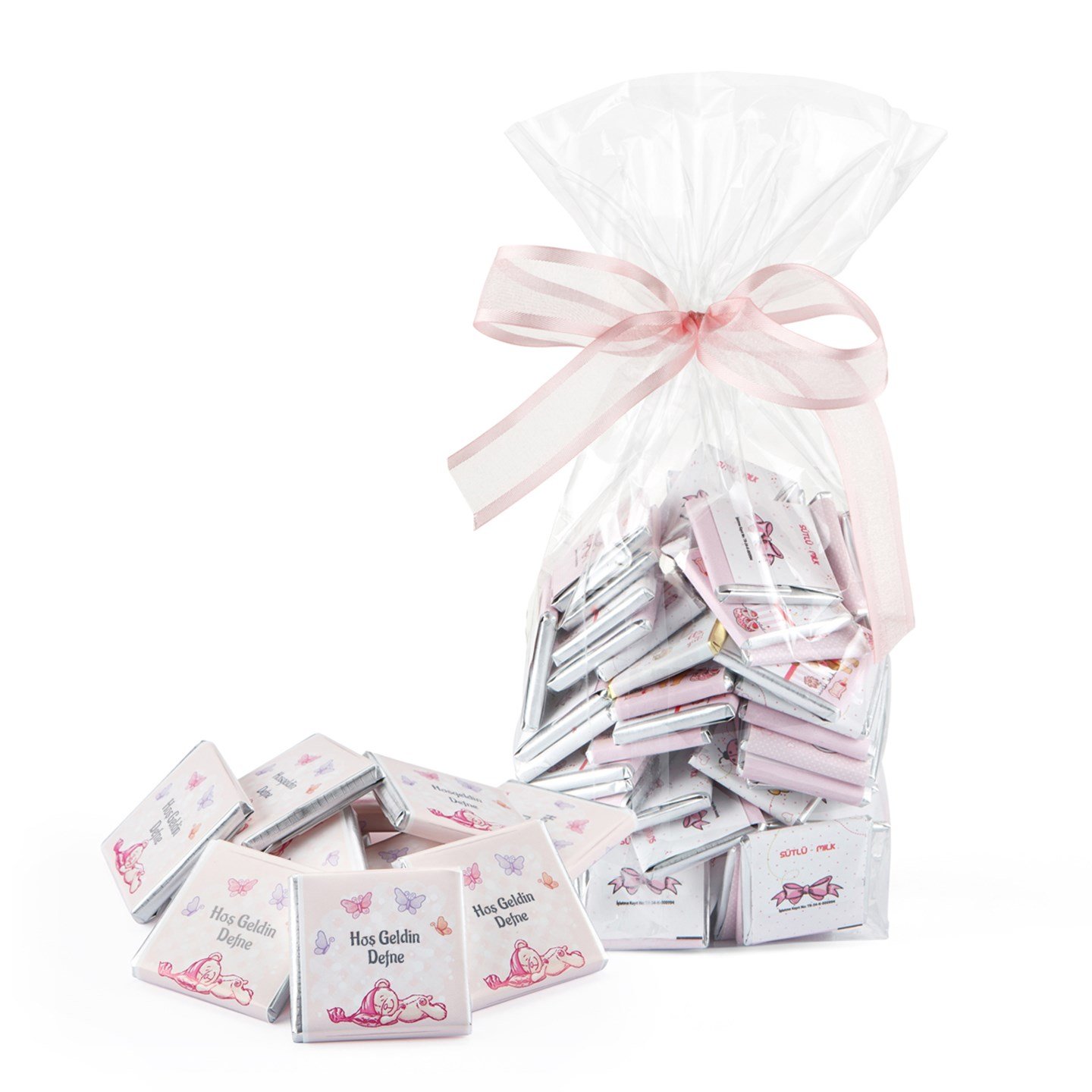 İsimli Kız Bebek Çikolatası Dökme