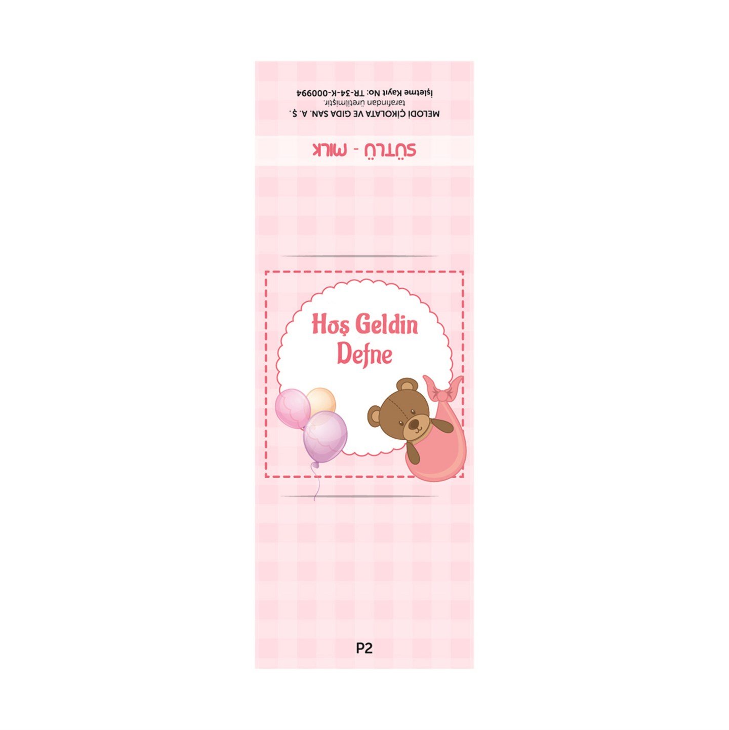 İsimli Kız Bebek Çikolatası Dökme