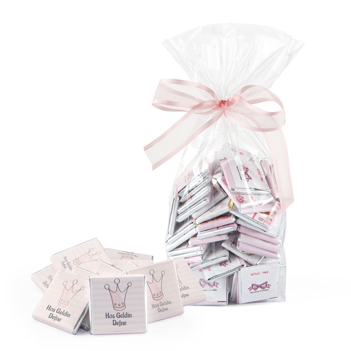 İsimli Kız Bebek Çikolatası Dökme