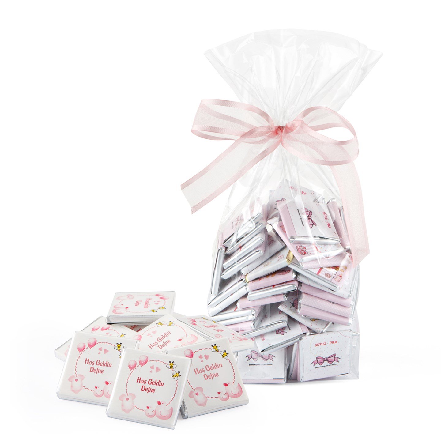 İsimli Kız Bebek Çikolatası Dökme