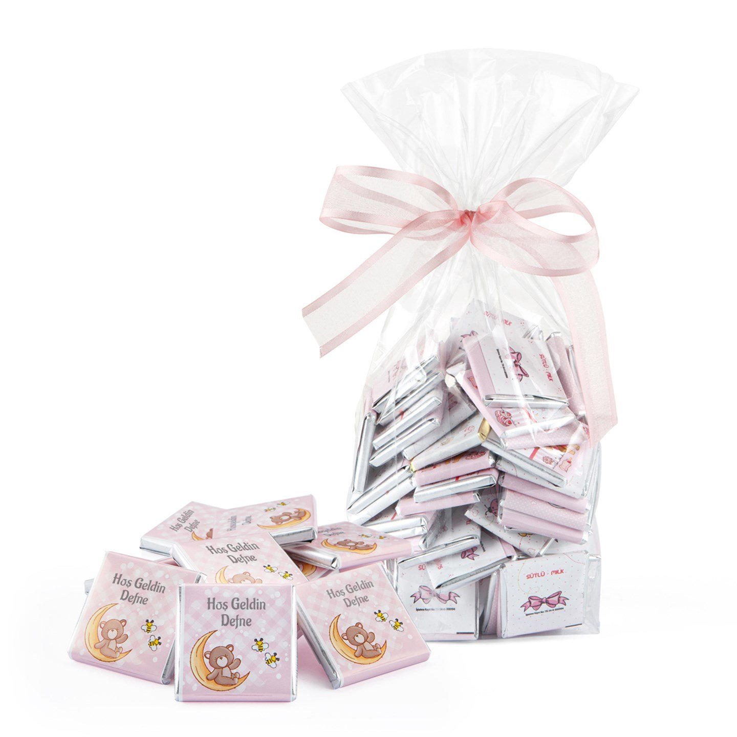 İsimli Kız Bebek Çikolatası Dökme