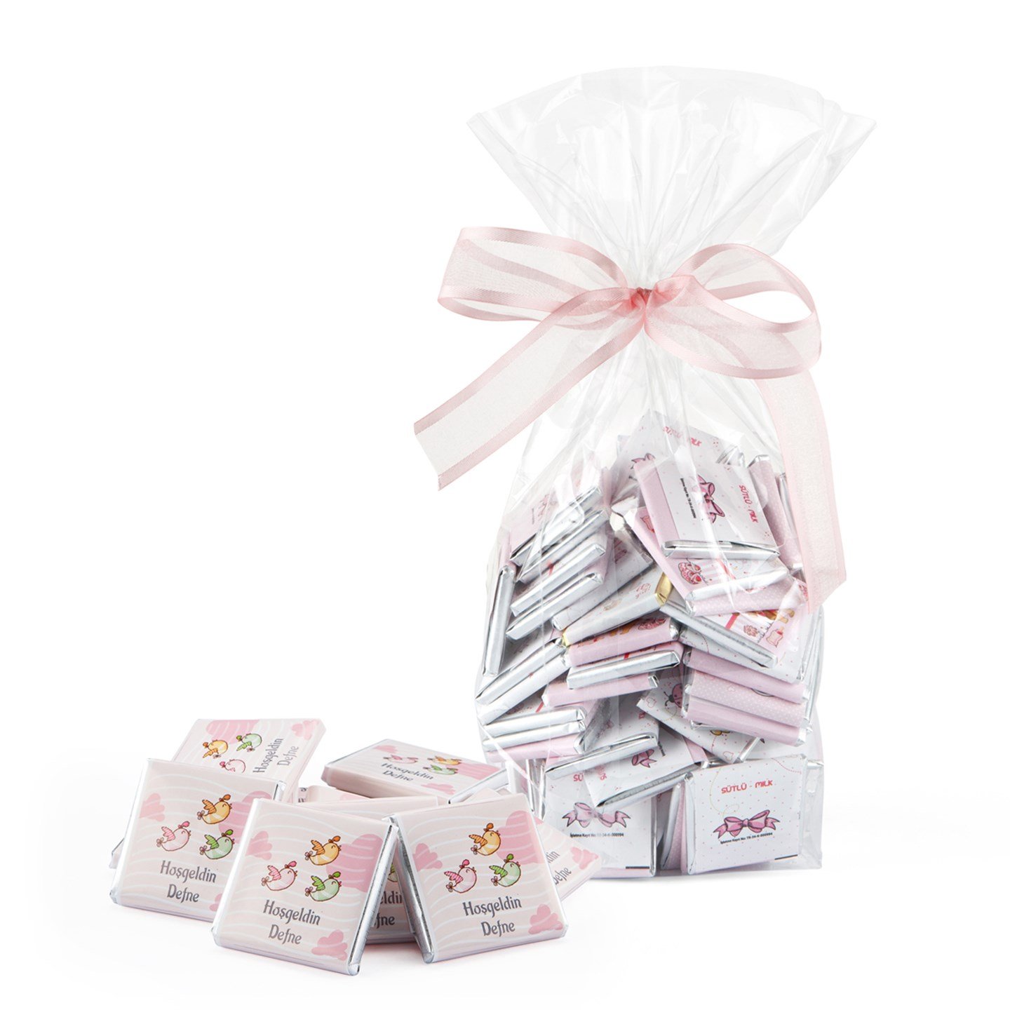 İsimli Kız Bebek Çikolatası Dökme