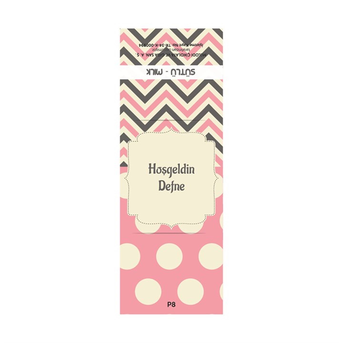 İsimli Kız Bebek Çikolatası Dökme